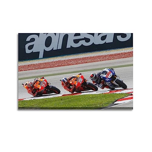 BITTU Poster MotoGP Sportbike décoratif sur toile 50 x 75 cm