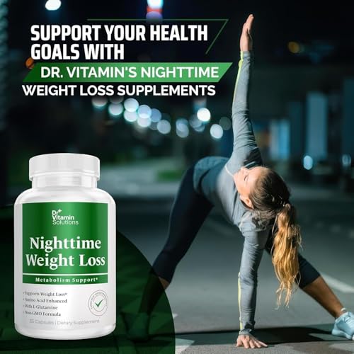 DR. Vitamin Nighttime Fat Burner Supplements - Appetite Suppressants for Weight Loss - Night-Time Fat Burner for Women and Men Supporting Sleep & Relaxation - Metabolism Booster Weight Loss Pills - 35 - Image 6