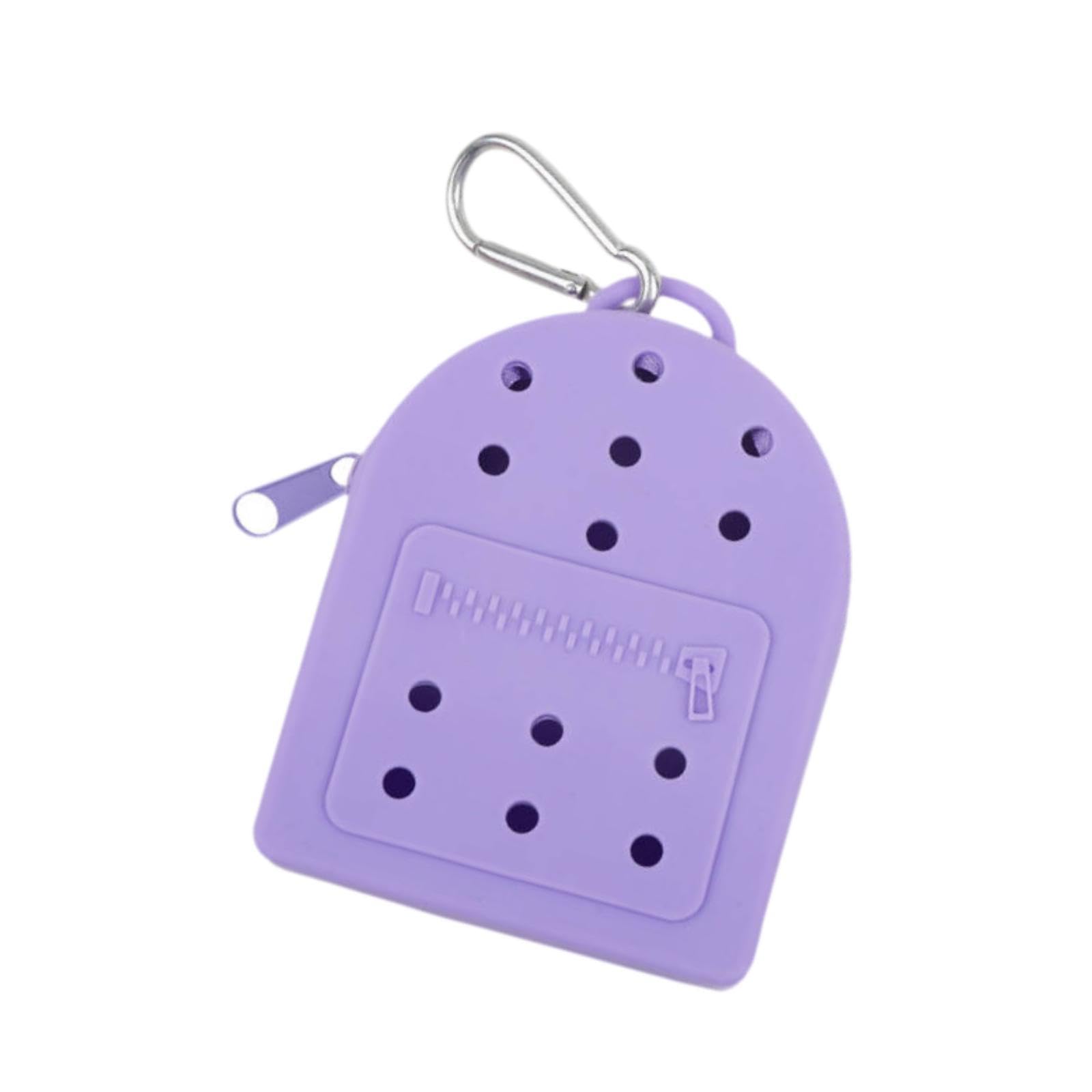 Silicone Wallet Waterproof Zipper Small Storage Bag Lightweight Womens Purse Purple-image-39