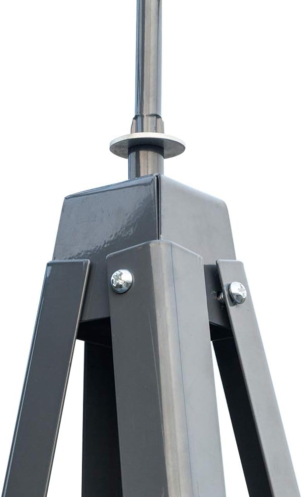 Skiway Outdoor Large 8ft Windmill,Ornamental Weather-Resistant Yard Garden Metal for Garden Lawn Backyard(Grey)