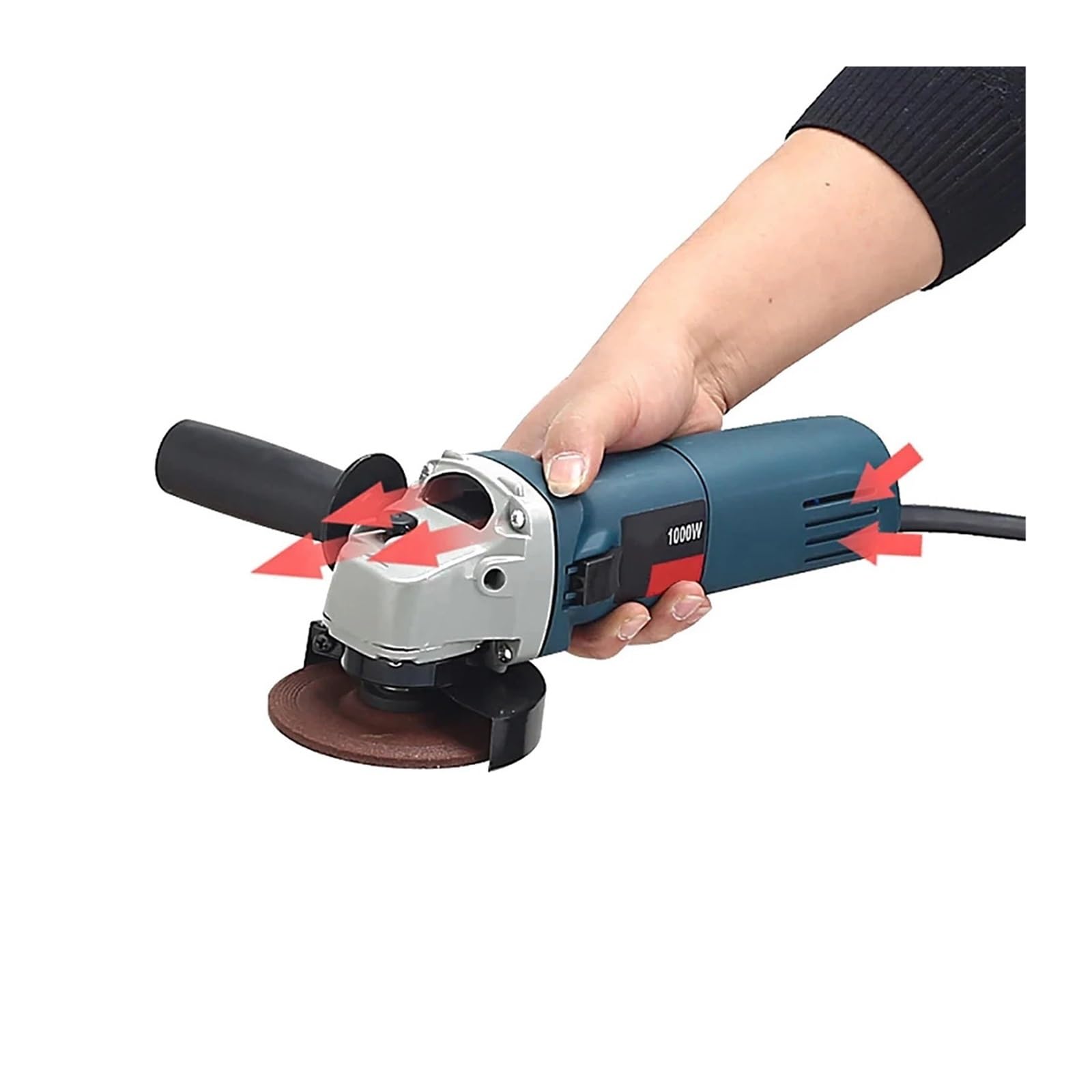 Elektryczna szlifierka kątowa 1000 W, 100 mm, 125 mm, przewodowa, 6 prędkości cięcia, polerowanie(125mm M14)