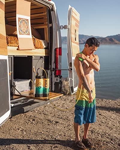 Ducha portátil y kit de limpieza camping con esponja de repuesto Geyser System Scrub 6