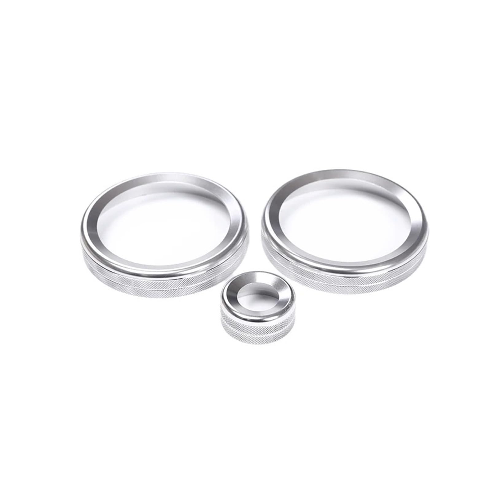 CGBWMB Car Accessory for Range for Rover 2017-2023 Car Central Air Conditioning Volume Knobs Ring Trim Interior Mouldings(Brilliant Silver)