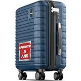 Travely Valise Cabine 55x35x25cm - adaptée pour Ryanair, Lufthansa, Eurowings et Autres. Valise Cabine 36L avec roulettes Souples et Serrure TSA Pratique, Valise de Voyage, Bagage