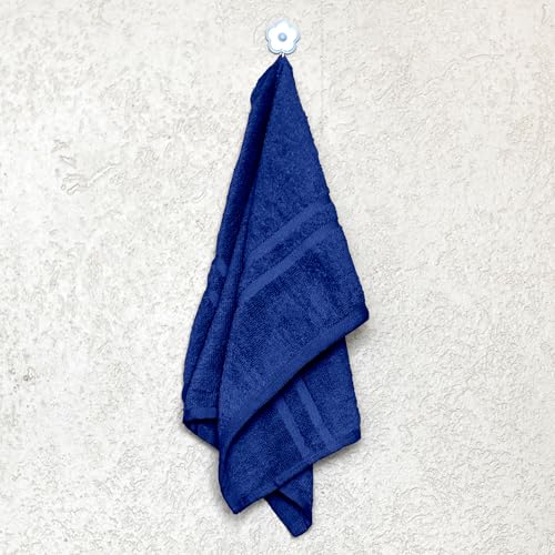 Image of Divine Casa Cotton Towel Set 1 Bath + 2 Hand Towels Blue, 550 GSM Ultra Soft & Highly Absorbent, Bath 150 x 75 cm & Hand 60 x 40 cm