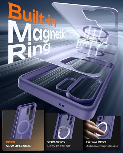 Image of TOCOL for Samsung Galaxy S26 Ultra Case, Compatible with Magsafe, Built-in Magnets, Drop Protection, Slim Translucent Matte for S26 Ultra Phone Case 6.9 inch (Lavender Gray)