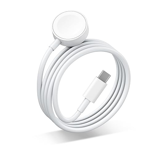 Vertebraid Cable de carga rápida USB C para reloj compatible con Apple Watch, cable magnético serie 987UltraUltra2SE2654321SE1, cable tipo portátil,