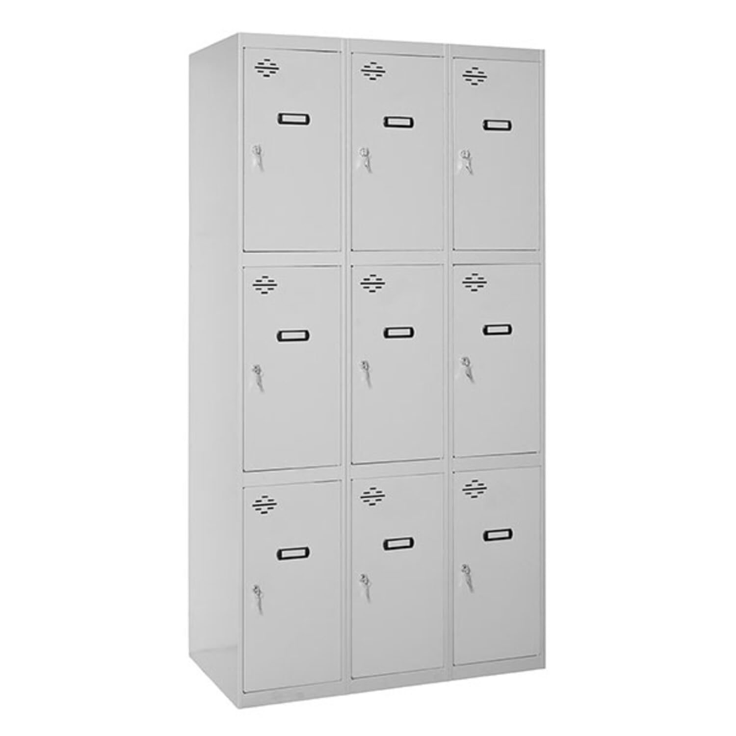 Simon Rack Taquilla Vestuario 3 Puertas 1800x900x500 mm - Simonlocker | 3 Módulos, Incluye 2 Llaves, Gris, Pintura anticorrosión