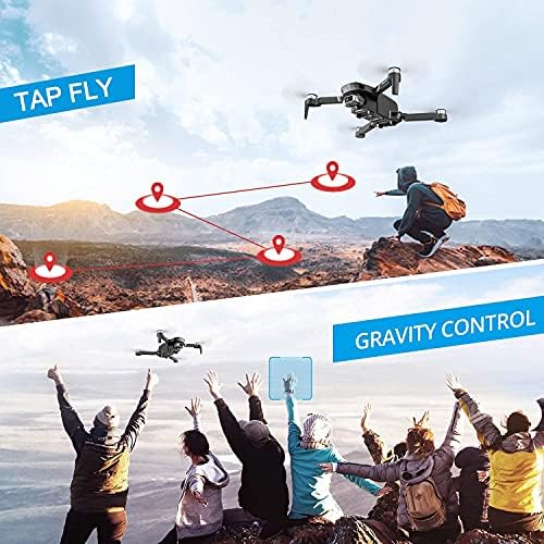 4DRC F4 GPS Foldable Drone for Adults, 2-Axis Gimbal with 4K Camera, quadcopter with 5GHz FPV Live Video,Brushless Motor,GPS Return Home,Follow Me, 60 Minutes Flight Time, Carrying Case