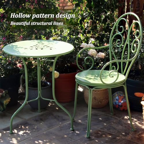 Table d'appoint et chaises de jardin robustes pour extérieur et salon