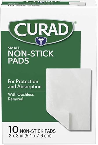Curad Almohadillas antiadherentes, 2 x 3 pulgadas, 10 unidades
