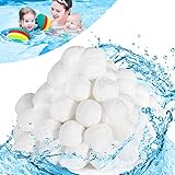 IZSUZEE Bola de Filtro de Piscina, 700g Filter Balls Alternative para 25 kg Vidrio Filtrante para Piscina. Reutilizable