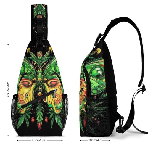 Fashion Chest Bag, Unisex Small Day Pack, Butterfly Weed Leaf Art Cross Body Sling Pack For Travel Hiking2