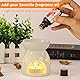Keramik Duftlampe Aromalampe mit Kerzenhalter, Aroma Diffusor Räucher Zubehör für Duftöl, Blumenmuster Aroma Diffuser- 9.5×7.5×5.3cm