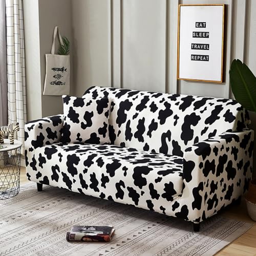 Couvre canapé extensible noir et blanc au design universel et durable - 2