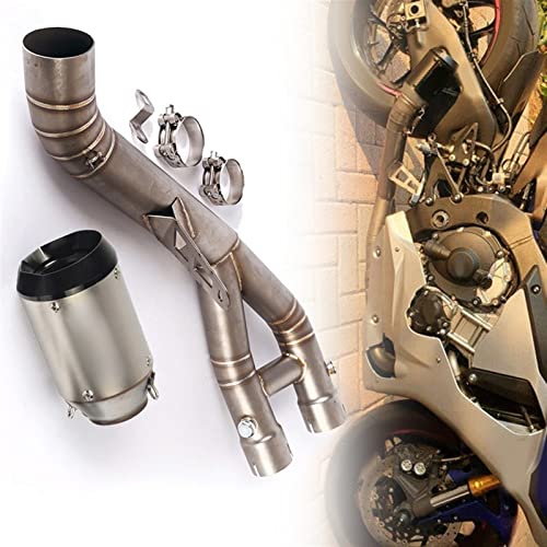 Tubo Conexión Medio Evita Calor en Escape Silenciador 60,5mm para Yamaha MT10 R1 2015-2022