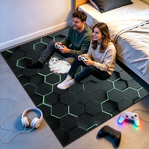Alfombra de juegos 3D grande Voxirum infantil lavable de 120 x 130cm para dormitorio 4