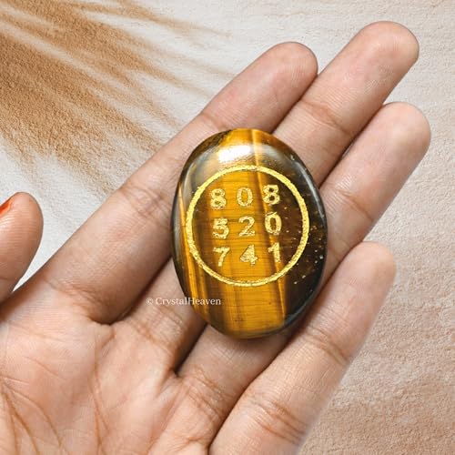 Image of Certified Tiger Eye Zibu Symbols Crystal for Money - Lucky Stone 808520741 Zibu Coin - 520741 Stone for Money, Wealth, Abundance and Prosperity Manifestation