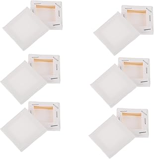 EXCEART 12 Pçs Mini Moldura De Lona Bloco De Desenho Tela Em Branco Mini Telas Painel De Arte Placas De Tela De Arte Painel De Lona De Artista Madeira Branca Versátil Pintura Quadro De