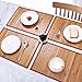 Bamboo Placemats for Dining Table, Placemats Set of 4,Stain-Resistant,Heat-Resistant Place Mats,Durable and Sturdy Dining Place Mats for Kitchen Table (Original)