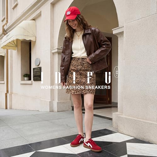 Image of IDIFU Womens Fashion Sneakers Comfortable Cute Casual Tennis Shoes