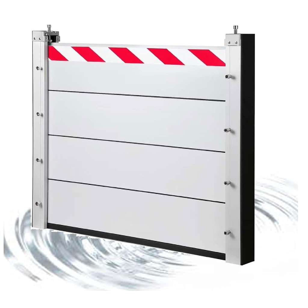 Barrière anti inondation aluminium 150 * 20cm, dispositif étanche pour entrée de rue