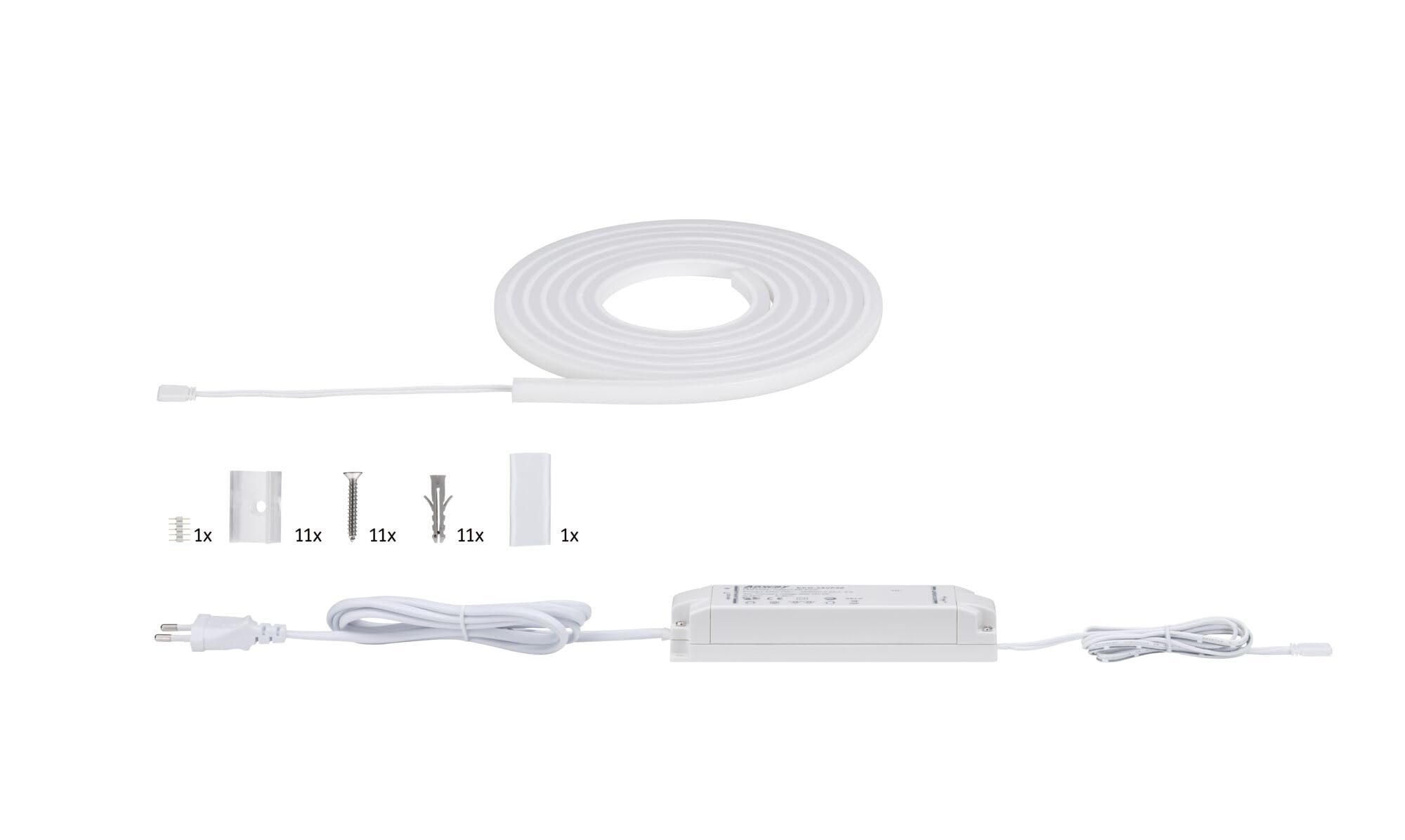 Paulmann 70963 Strip MaxLED Flow 37 W, juego básico strip LED, regulable, 3 m, blanco, plástico 2700 K blanco cálido