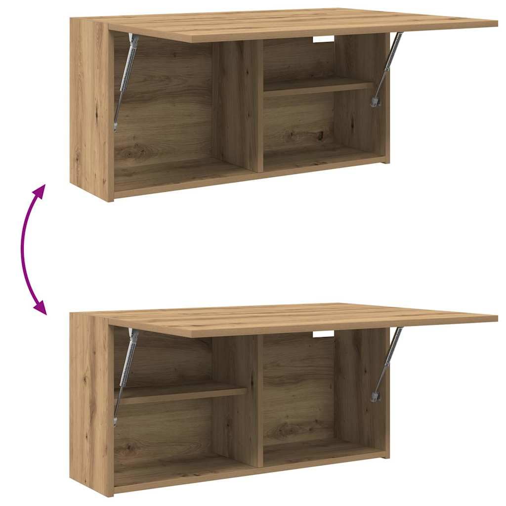 vidaXL Badkamerwandkast 100x25x30 cm bewerkt hout gerookt eikenkleurig, badkamer wandkast, badkamerkast in de muur, wandgemonteerde badkamerkast