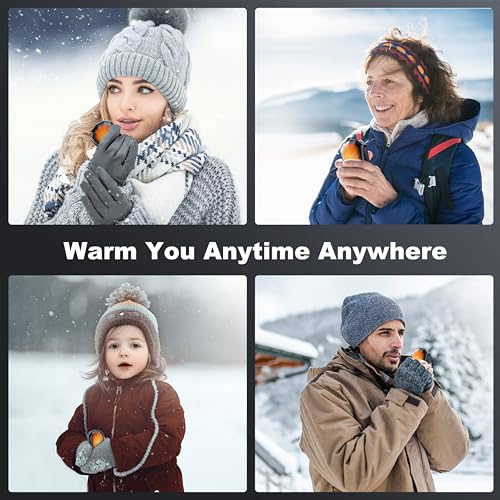 Hand Warmers Rechargeable 2 in 1 Magnetic,Electric Portable Pocket Heater 2 Pack, 3 Adjustable Heating Modes USB Pocket Warmer for Outdoor Winter Sports - image 7