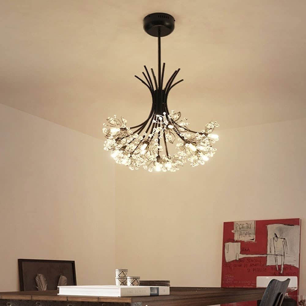Lampa wisząca z kryształu kwiatowego
