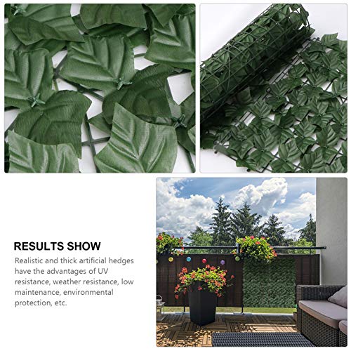 BESTOYARD Cerca de folhas artificiais, cerca de seixos artificiais e folha de videira sintética para