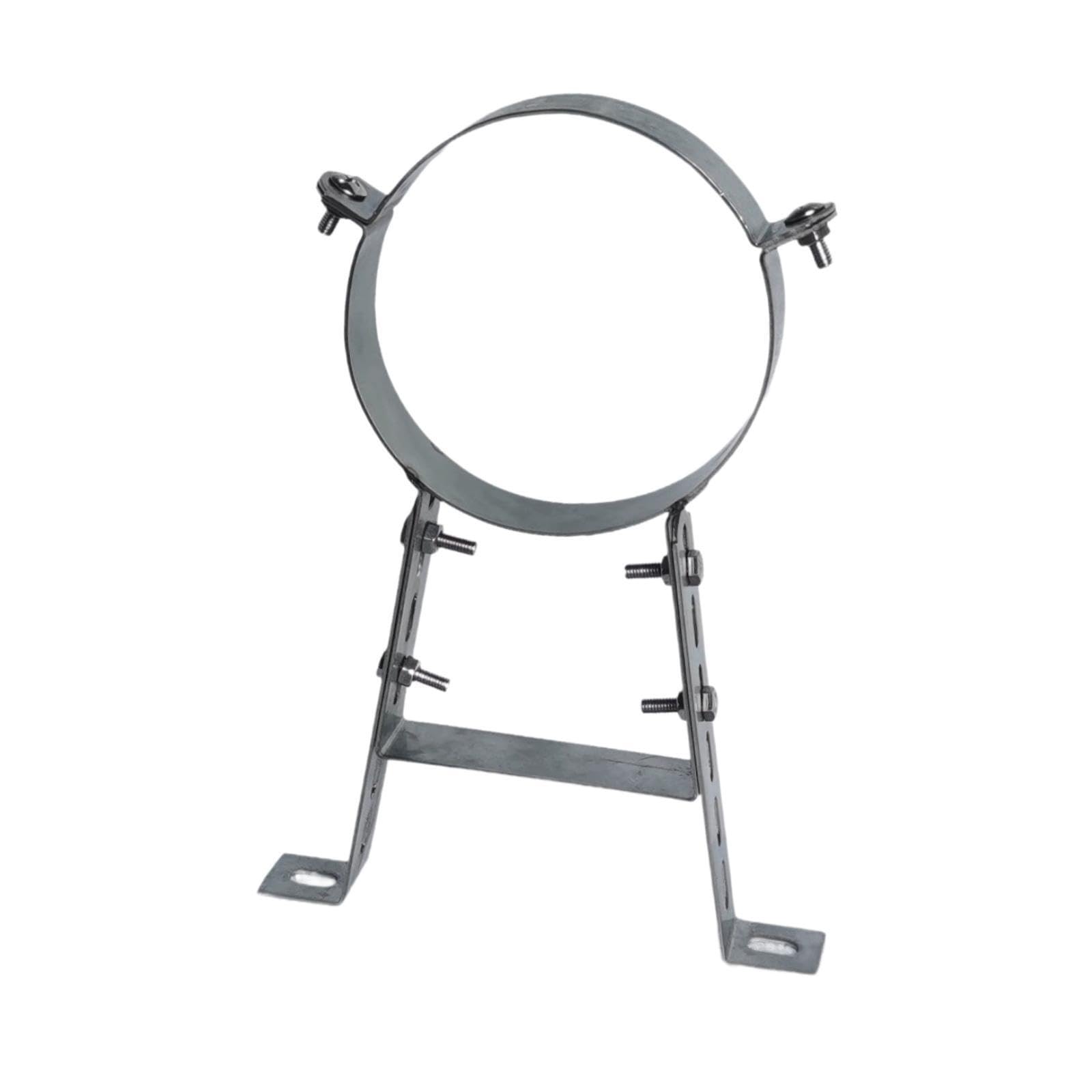Abrazadera redonda para tubo de ventilación de, correa de ventilación de pared para el hogar, diseñada específicamente para tubos de chimenea, Plata, Diámetro 18 cm