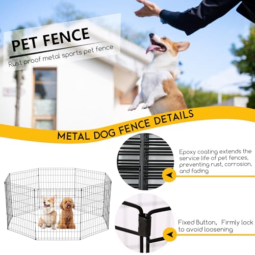 Image of FDW | Dog Playpen | 30 inch, 8 Panels | Heavy Duty Metal Pet Exercise Pen