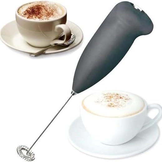 HAUSHUT 1Pcs Battery Operated Stainless Steel Mini Milk Frot