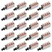 uxcell Push Button Switch 4PDT 12 Pin 1 Position Self-Locking Black 20pcs