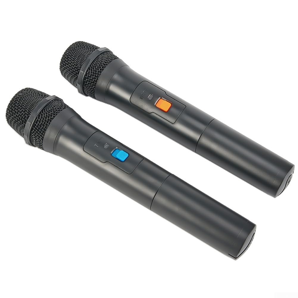 VHF Funkmikrofon Kabellos 2 Kanäle USB Empfänger(2 Pcs Mic)