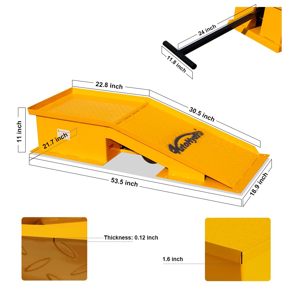 DMC-FPPS 20-Ton Wide Truck Ramps Heavy Duty Car Lift Wheel Service Ramp Pair