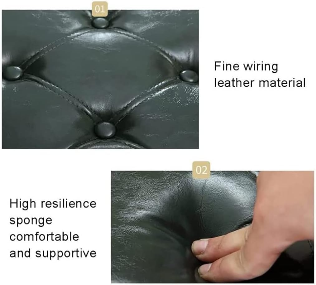 Reposapiés con almacenaje, Taburete con almacenaje, Tela, Taburete Multifuncional para Mesa de Centro, Taburete con almacenaje, sofá, Cambiador de Zapatos, reposapiés, Taburete con