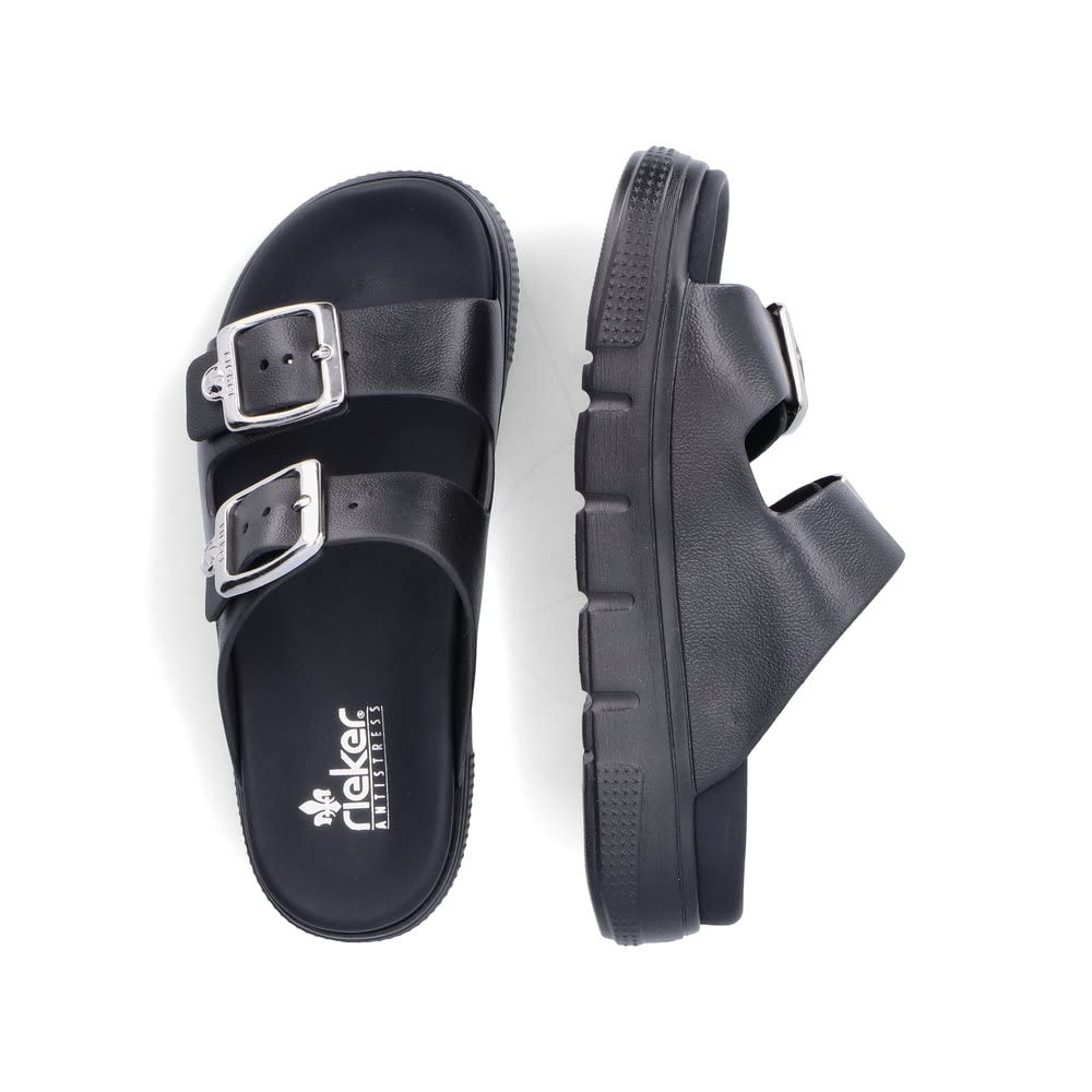 Rieker Mujer Zuecos P2180, señora Sandalias achineladas