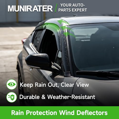 Image of munirater Side Window Visors Deflectors Rain Guard Replacement for 2017-2020 Toyota C-HR CHR