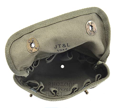 World War Supply Us Ww2 Canvas Shotgun Shell Ammunition Pouch Marked Jt&L 1944 #TOP5