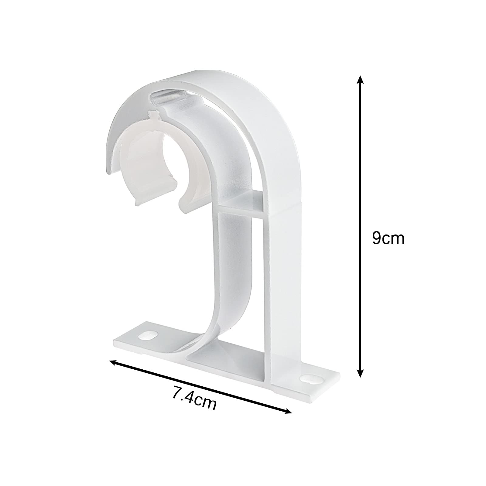 Confezione da 4 staffe per aste per tende, staffe per montaggio a soffitto per carichi pesanti, nero | Leroy Merlin
