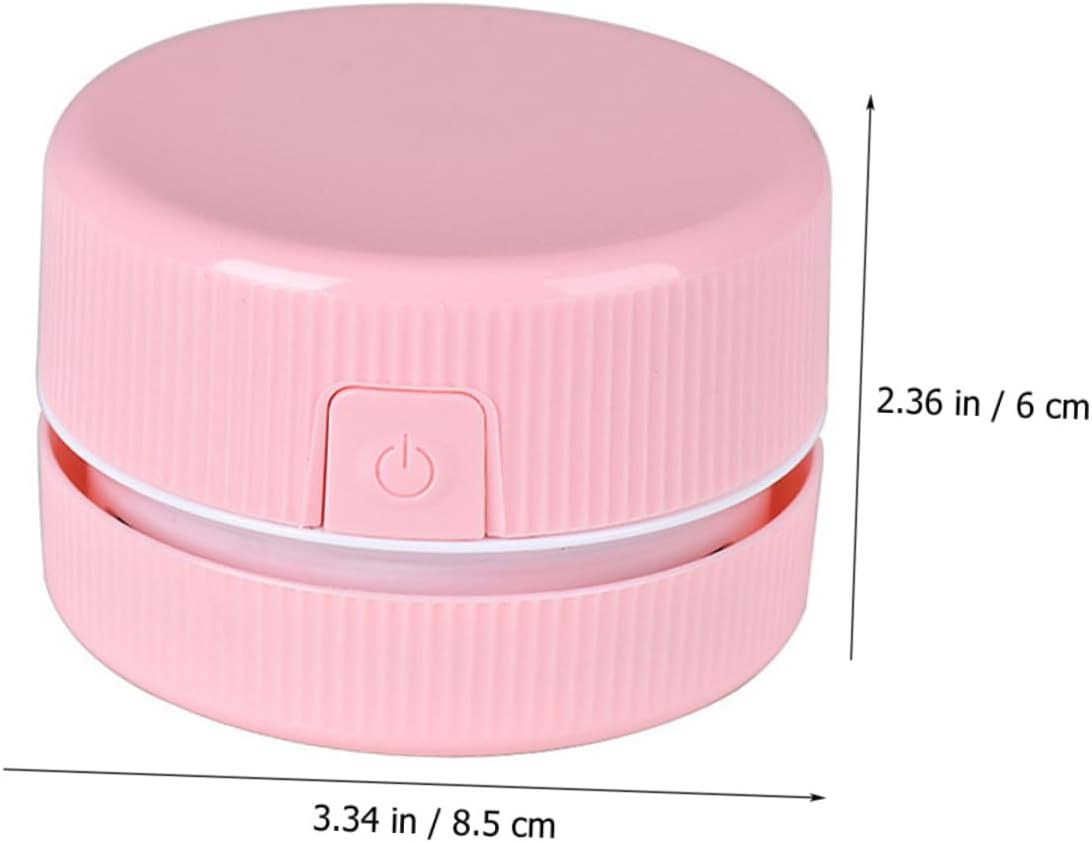 Handheld Desktop Vacuum Cleaner Portable Multi-Function Table Sweeper for Efficiently Cleans Crumbs Dust Pink