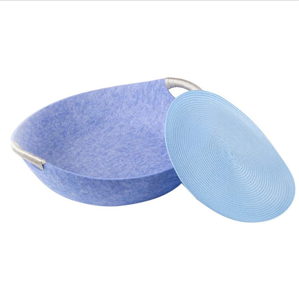 Nid pour animaux de compagnie feutre bleu tapis chat universel