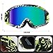 Motorcycle Goggles Anti Scratch Motorcross ATV Dirt Bike Helmet Goggles Off Road Dust proof Anti Fog Riding Protect Glasses UV400 Protect Bendable Eyewear Adjustable Strap for Adult Youth(Mt035-Green)