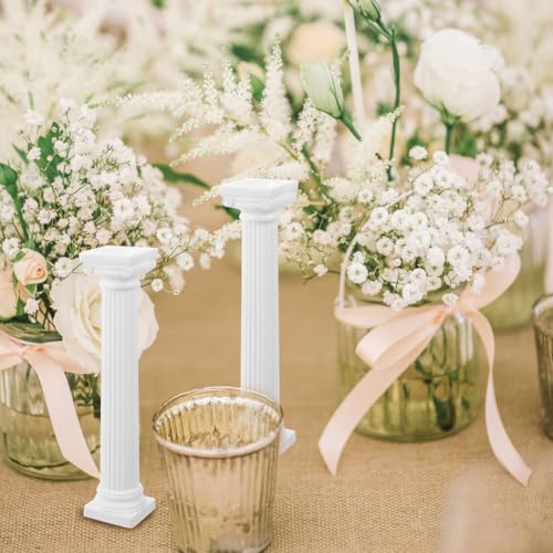 Columnas romanas de resina para bodas y decoración en pack de 6 piezas de estilo clásico 4