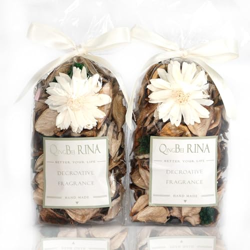 Qingbei Rina White Pot pourri Vanilla Scented Dried Flowers 100g