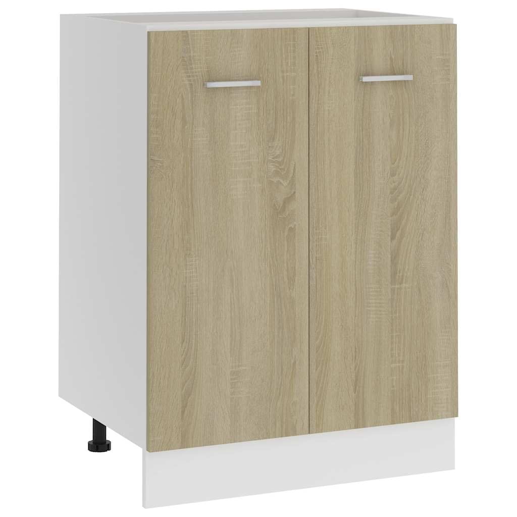 vidaXL Bottom Cabinet Furniture Dining Room Equipment Storage Side Cabinet Cupboard Buffet Organiser Stand Sideboard Sonoma Oak Chipboard — image 1