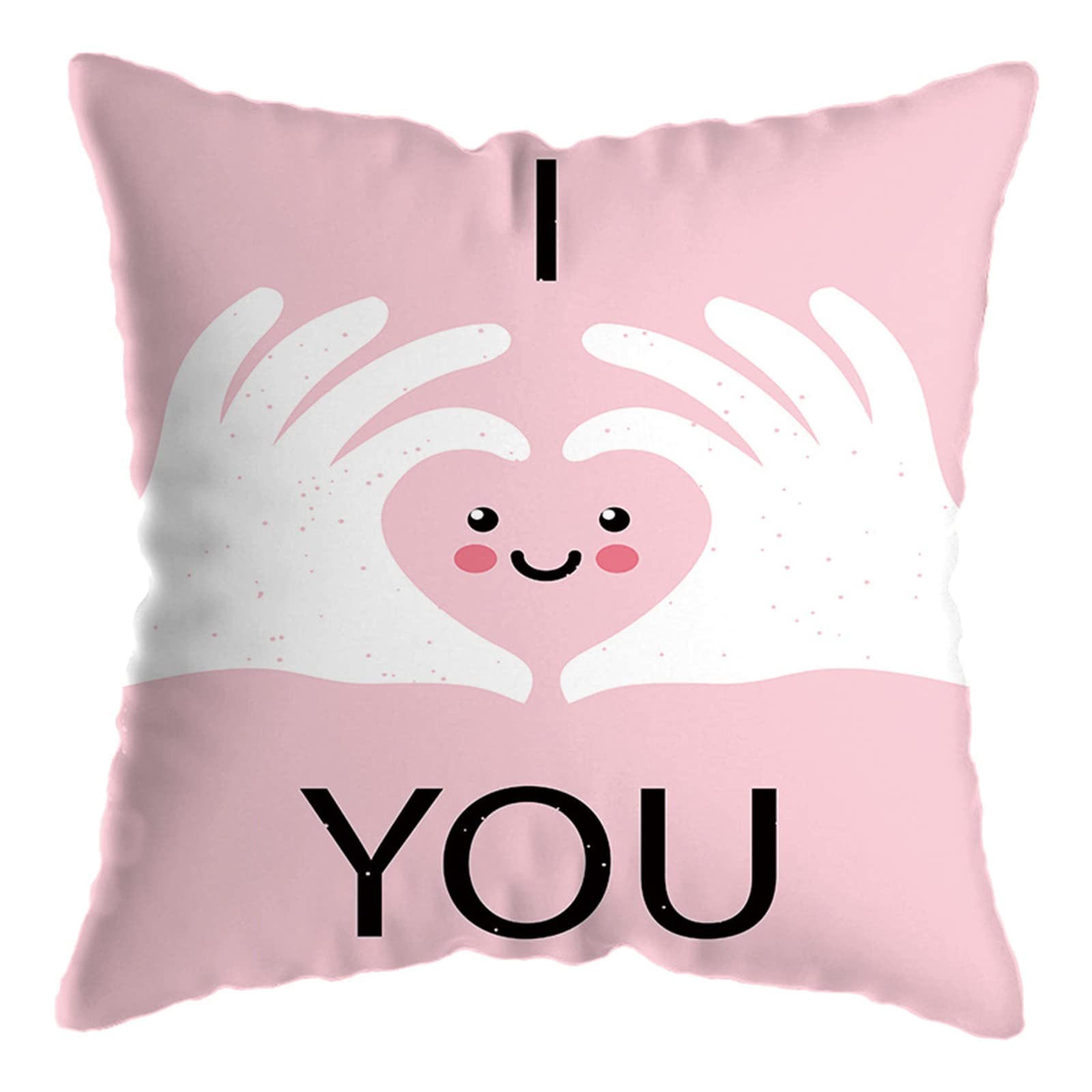 Set di 4 federe per cuscini per San Valentino, 40 x 40 cm, decorazioni per San Valentino, per feste e anniversari, matrimoni, decorazioni per la casa
