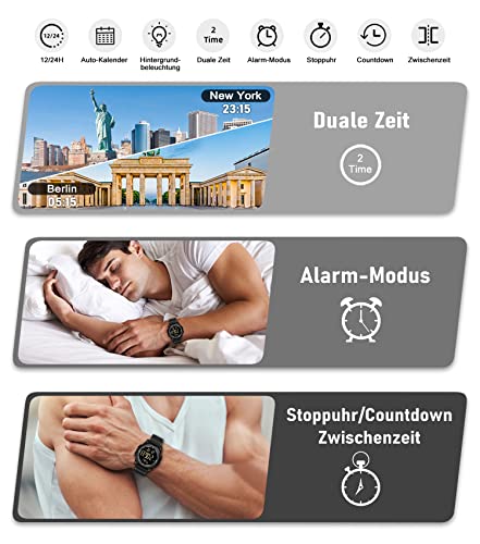 Foto von WIFORT Metall Herren Damen Digital Uhren, 5ATM Wasserdicht Sport Armbanduhr, Ultradünn Weitwinkel-Display Digitaluhren mit Wecker Countdown Stoppuhr Dual-Zeitzone Hintergrundbeleuchtung